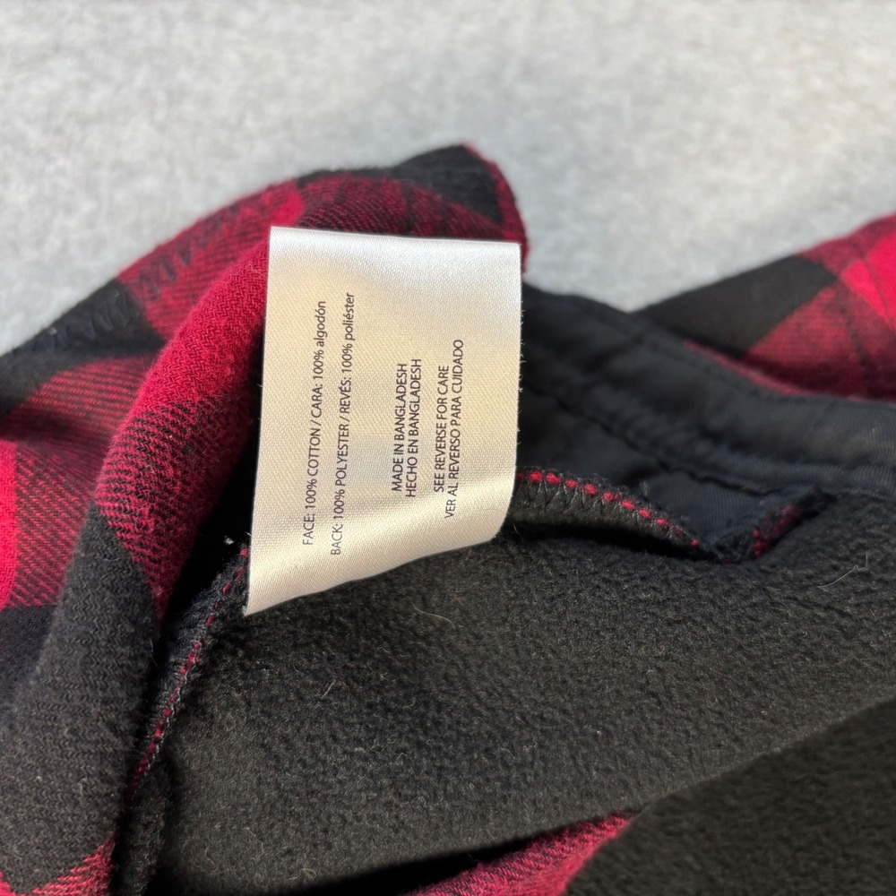 ORVIS Buffalo Plaid Fleece Lined Shirt Jacket Shacket  Red Black Women Size S CH - Picture 8 of 13